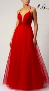 Abendkleid lang, blau