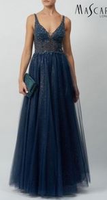 Abendkleid lang, lila