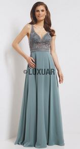 Abendkleid lang, blau