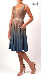 Abendkleid lang, blau