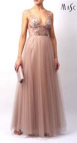 Abendkleid lang, lila