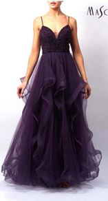 Abendkleid lang, blau