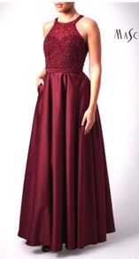 Abendkleid lang, blau