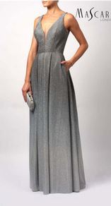 Abendkleid lang, blau