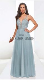 Abendkleid lang, blau