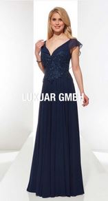Abendkleid lang, blau