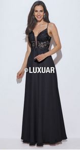 Abendkleid schwarz, lang