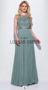 Abendkleid lang, blau