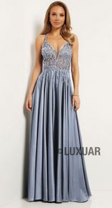 Abendkleid lang, blau
