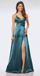 Abendkleid lang, blau