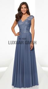 Abendkleid lang, blau