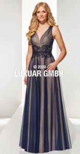 Abendkleid lang, blau