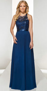 Abendkleid lang, blau