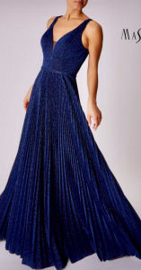 Abendkleid lang, blau