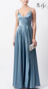 Abendkleid lang, blau