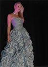 Ballonkleid silver, bestickt