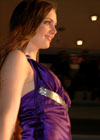 Abendkleid silber gerafft