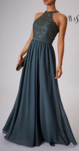 Abendkleid lang, blau