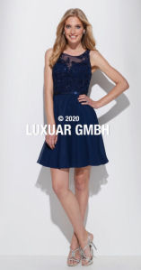 Abendkleid lang, blau