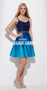 Abendkleid lang, blau