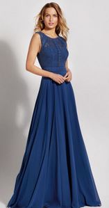 Abendkleid lang, blau