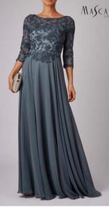 Abendkleid lang, blau