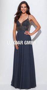 Abendkleid lang, blau