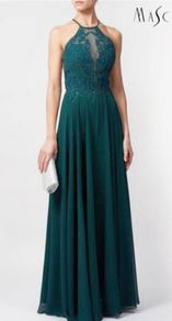 Abendkleid lang, blau